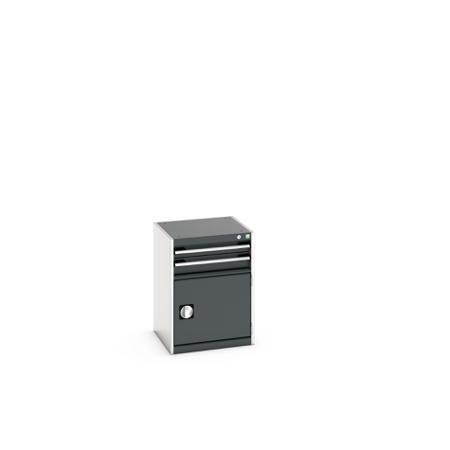 40010017.19V Bott 2 Cabinet, Steel, 700mm x 525mm x 525mm, Anthracite Grey, Light Grey