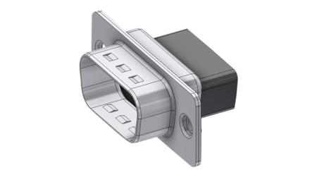 DTS09PX Deltron Connectors DTS09 9 Way Free Hanging D-sub Connector Plug, 2.74mm Pitch