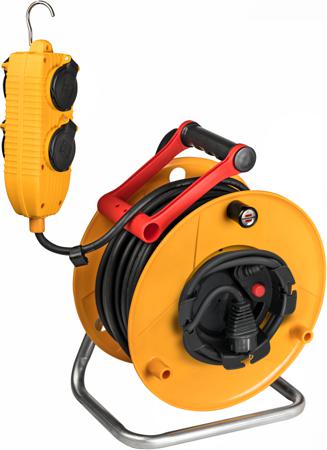 1233221 brennenstuhl 38.5m 4 Socket Type E - French Cable Reel Open Reel, 230 V, IP44