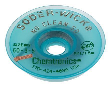 60-3-5 Chemtronics 1.5m No Clean Desoldering Braid, Width 2mm