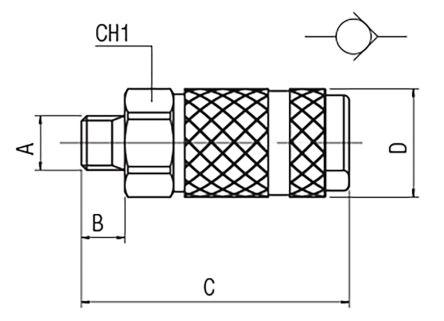 187-8861 BSP MALE QUICK COUPLING 1/8