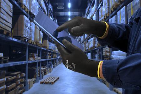 34648005 Mapa ULTRANE 648 Black Polyurethane Good Dexterity Gloves, Size 5, Polyurethane Coating