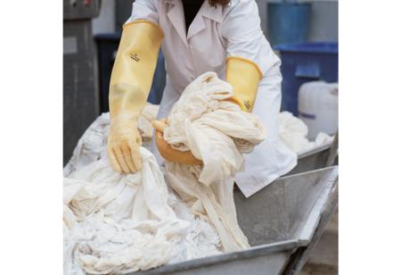 285 Mapa ALTO  Beige Latex Work Gloves, Size 9, Latex Coating