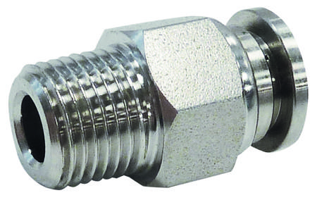235-1279 RS PRO Stainless Steel 316 Male Pneumatic Straight Threaded-to-Tube Adapter, NPT 1/4 Male 8mm Threaded