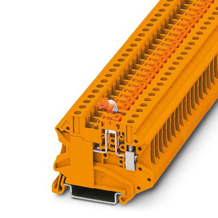 3046443 Phoenix Contact  UT 4-MT-P/P OG Series Orange, 2.5mm², 1-Level, Screw Termination