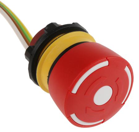 84-5040-0040 EAO, Red, Twist to Reset 32mm Mushroom Head Emergency Button