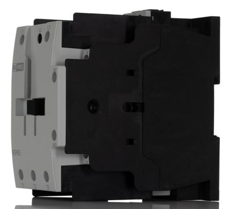 250-8840 RS PRO Contactor, 24 V ac Coil, 3-Pole, 72 A, 37 kW 24 V, 1 NO/1 NC, 690V