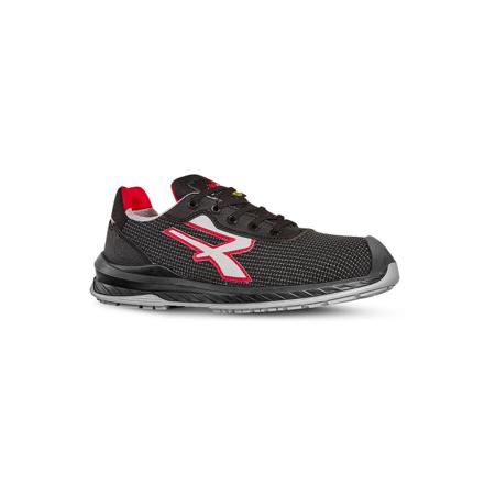 RI21074-47 UPower LISBONA Unisex Black, White Composite Toe Capped Safety Shoes, UK 12, EU 47
