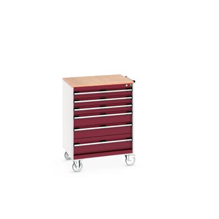 40402159-24V Bott, 6 Drawer Sheet Steel Floor Standing Storage Cabinet, 800 X 650 X 1090mm