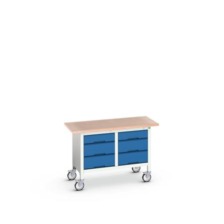 16923204.11 Bott, 6 Drawer Sheet Steel Floor Standing Storage Cabinet, 1250 x 600 x 830mm