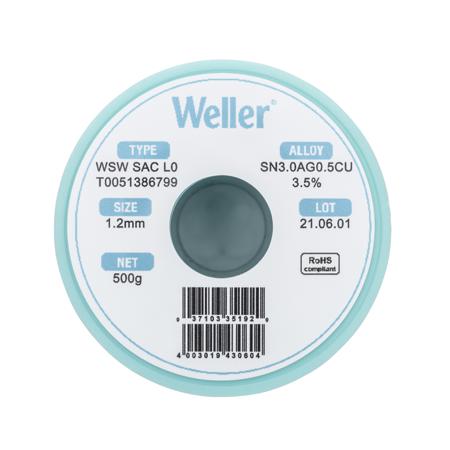 T0051386799 Weller Wire, 1.2mm Solder, 217 → 221°C Melting Point