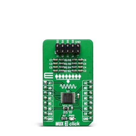 MIKROE-3916 MikroElektronika , MUX 3 Click Switches & Multiplexer Add On Board for TMUX1208