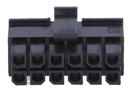 43025-1200 Molex MICRO-FIT 3.0 43025, 3mm Pitch, 12 Way, 2 Row Female Connector Housing