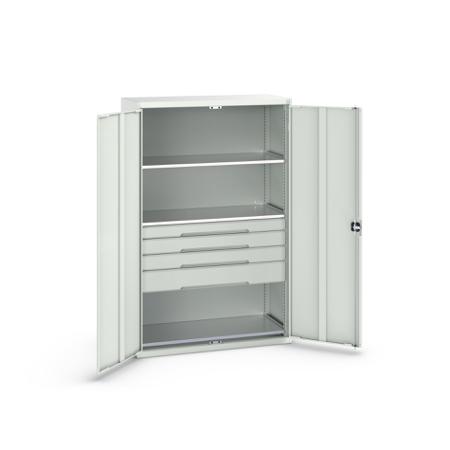 16926656-16 Bott 2 Door, 4 Drawer Sheet Steel Cupboard, 1300 x 550 x 2000mm