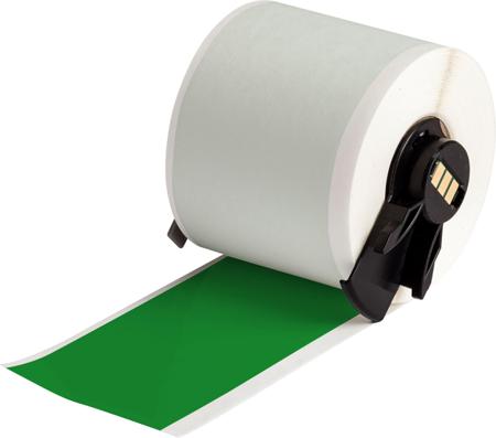 M61C-2000-595-GN Brady B-595 Vinyl White Red Print Label Roll, 50.80mm Width, 1 Qty
