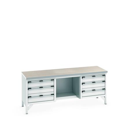 41002075-16V Bott 41002075.16V Sheet Steel Workbench, 840mm x 750mm x 2000mm