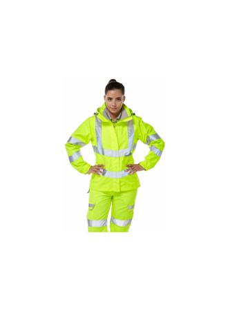 P704-16 PULSAR P704 Yellow Women Hi Vis Fleece Jacket, 16