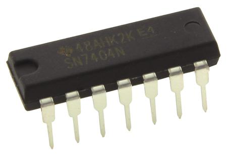 SN7404N Texas Instruments  Hex Inverter, 14-Pin PDIP