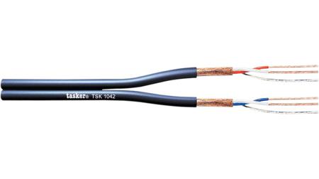 TSK 1042 Tasker 2 Core Audio Cable, 0.22 mm² CSA, 4.5x9.1mm od, 100m, Blue