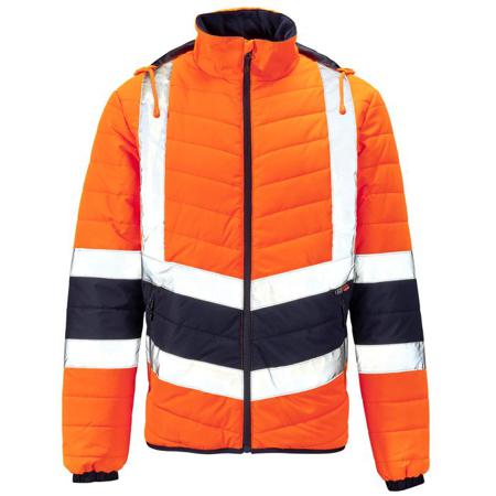 SHV-05182 Supertouch SHV Navy, Orange, Hi-Vis Jacket Zipper, M 1 EA