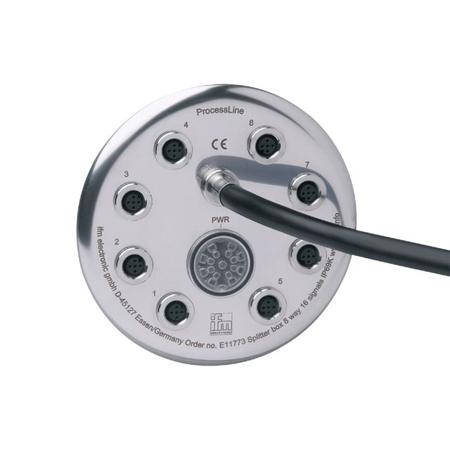E11847 ifm electronic Top Entry 8 Pole M12 Socket Adapter