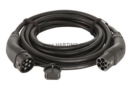 08914090109A0 HARTING 32 A Mode 3, Type 2 to Type 2, EV Charging Cable 5m