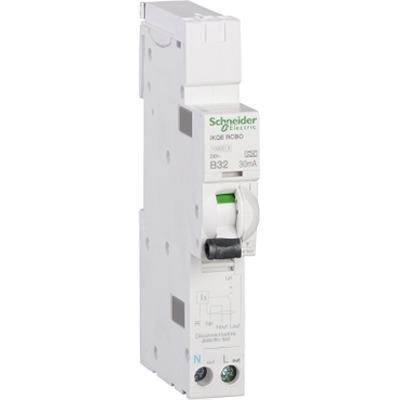 SEE132B03 Schneider Electric RCBO, 32A Current Rating, 1P+N Poles, 30mA Trip Sensitivity, Type B, Acti9 Range