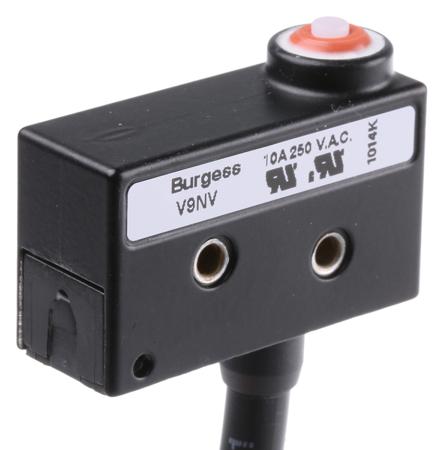 43606 SP-NO/NC Pin Plunger Microswitch, 10 A @ 250 V ac