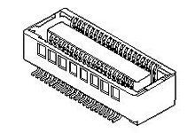 54684-1204 Molex 54684 Series Vertical Board Mount PCB Socket, 120-Contact, 2-Row, 0.4mm Pitch, Surface Mount Termination