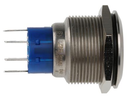 175-9248 2NO/2NC Momentary Push Button Switch, IP67, 22.2 Dia.mm, Panel Mount Green LED, 250V ac