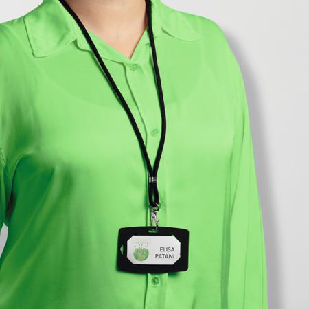 827201 Durable Black Paper Name Badge