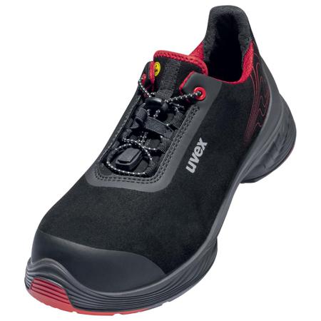 6838240 Uvex 68382 Unisex Black Composite  Toe Capped Low safety shoes, UK 6.5, EU 40