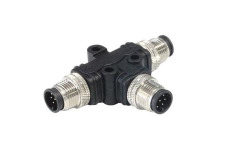 PXPPVC08TSMM04AFIIFI Bulgin Male Pole M8 Plug to 4 Pole M8 Plug Adapter