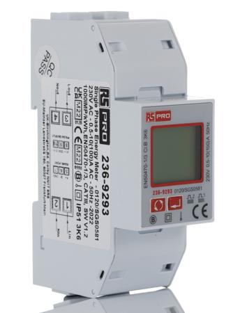 236-9293 RS PRO 1 Phase LCD Backlit Energy MeterEnergy Meter