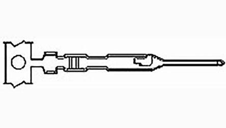 104505-5 TE Connectivity AMPMODU MTE Crimp Terminal Contact, Male, 0.1mm² to 0.4mm², 26AWG to 22AWG, Gold Plating
