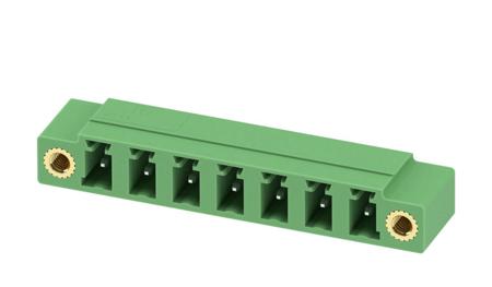 1847518 Phoenix Contact, 5.08mm Pitch, MC 1.5/ 7-GF-5.08, 7 Way, Right Angle, Pluggable Terminal Block, Header, Through Hole,