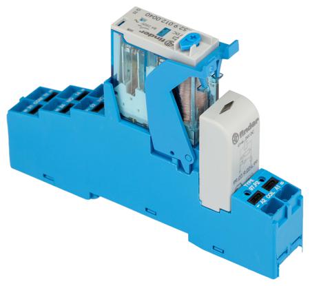 4C-P2-9-012-0050SPA Finder 4C Series 12V dc DIN Rail Interface Relay Module, DPDT-2C/0, Push In
