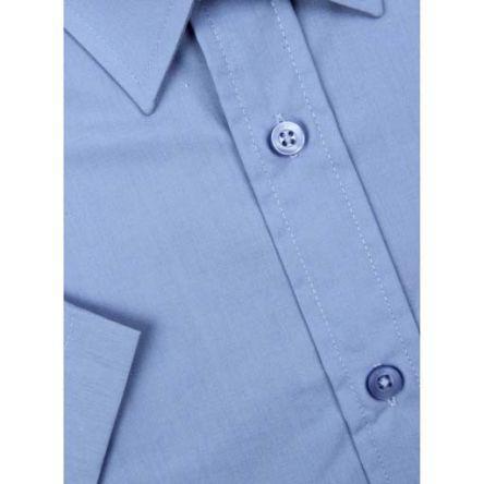 137-0549 RS Pro Blue Men's Cotton, Polyester Short Sleeved Shirt, UK- 15.5, EUR- 39