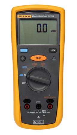 FLUKE 1503 Fluke 1503 Insulation Tester, 500V Min, 1000V Max, 2GΩ Max, CAT III 600V