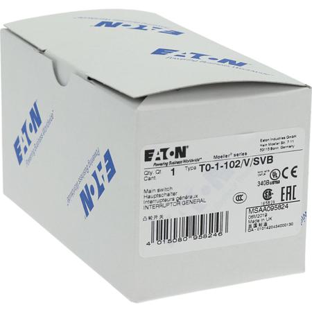 095824-T0-1-102-V-SVB Eaton Non Fused Isolator Switch - 20A Maximum Current, IP65