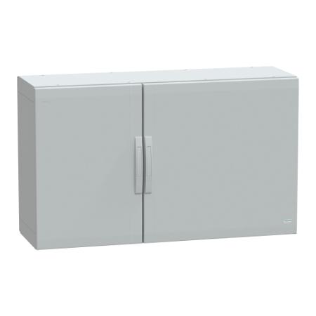 NSYPLA7124G Schneider Electric Thalassa Series Fibreglass Reinforced Polyester Double-Door-Door Floor Standing Enclosure, Opaque