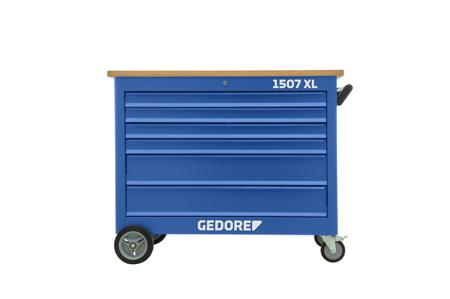 3127796 Gedore Sheet Steel Mobile Workbench, 1000kg Max Load, 985 mm x 675 mm x 1200 mm