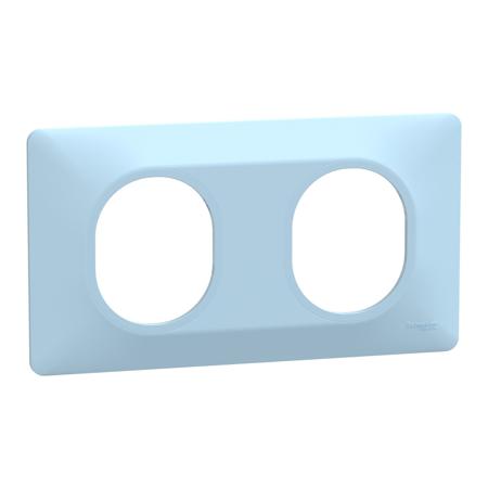 S320704C Blue 2 Gang Light Switch Cover