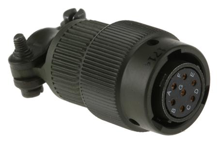 62GB-16F10-07SN Amphenol Limited, 62GB 7 Way Cable Mount MIL Spec Circular Connector PlugOlive, Socket Contacts,Shell Size 10, Bayonet