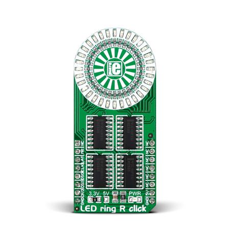 MIKROE-2153 MikroElektronika , LED Ring R Click LED Matrix Display Add On Board With 74HC595