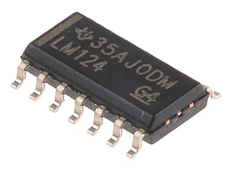 LM124DR Texas Instruments, Operational Amplifier, 1.2 MHz, 14-Pin 30 V SOIC