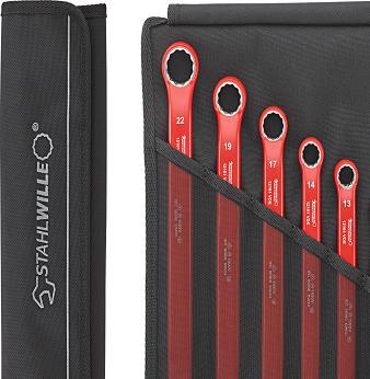 96404302 STAHLWILLE 12161/6 VDE Series 6-Piece Spanner Set, 10, 13, 14, 17, 19, 22, Chrome Alloy Steel, VDE/1000V