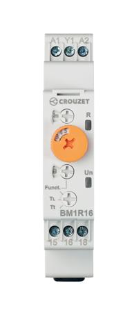 BM1R16MV1 Crouzet Syr-Line Series DIN Rail Mount Timer Relay, 12 → 240V ac/dc, 1-Contact, 0.5 s → 10days, SPDT
