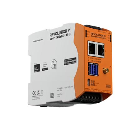 PR100380 Revolution PI RevPi Connect 4, Industrial Computer, 20W, ARM Cortex 1.5 GHz, 32 GB, 4