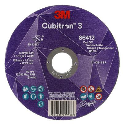 7100304306 3M 86647 Ceramic Cutting Disc, 125mm x 1mm Thick, 60+ Grade, 25 in pack